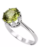 Ring Vintage style Yellow Peridot Sterling silver 925 vrc157s